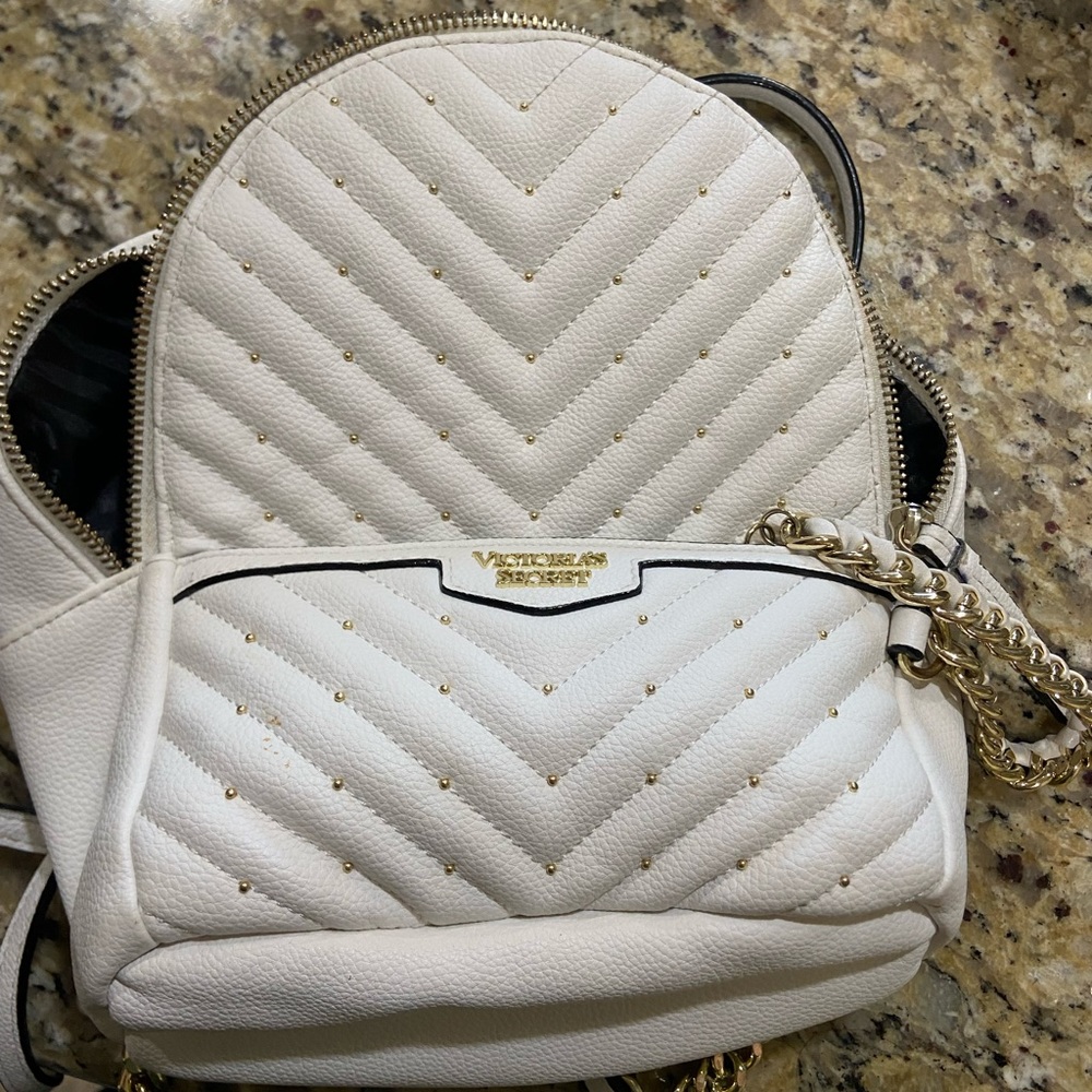 White Victoria Secret Backpack